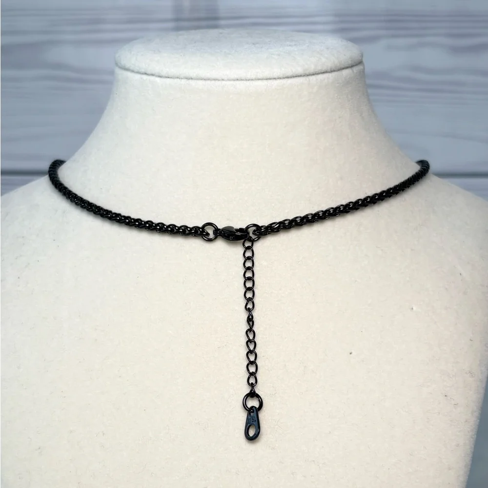 Black and Red Baseball Cross Necklace‎
